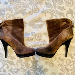 Michael Kors Taupe Boots Gently Used 1x inside